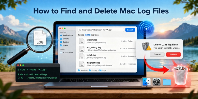 Find and Delete Mac Log Files