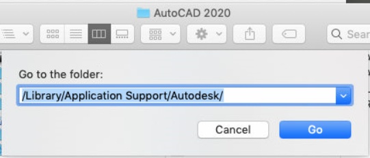 Go to Autodesk Application Support Folder