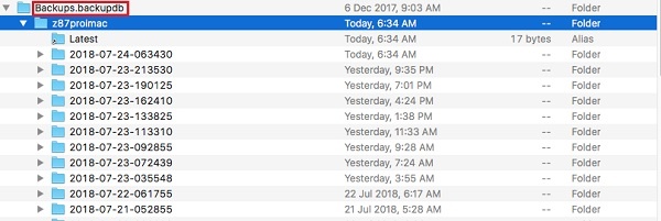 Go to Backups Backupdb Folder