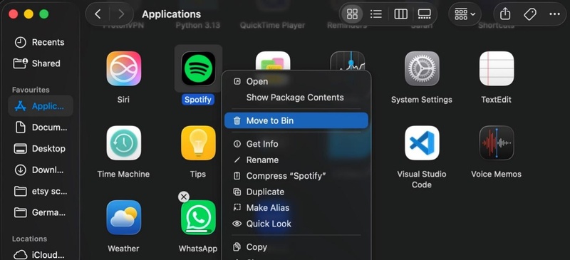 Mac Finder Delete Preinstalled Apps