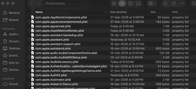 Mac Finder Find Plist File Folder