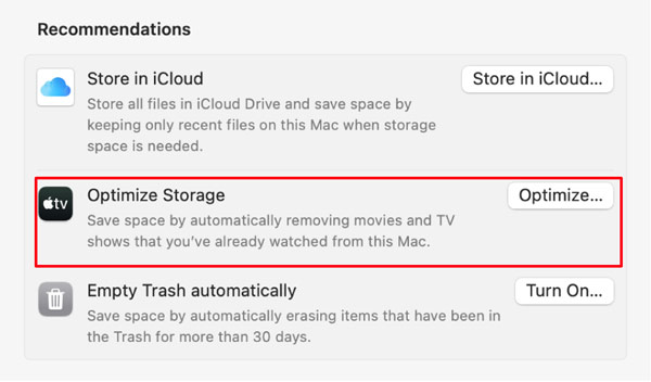 optimize storage on mac