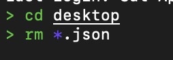 Mac Terminal Delete All Json Files