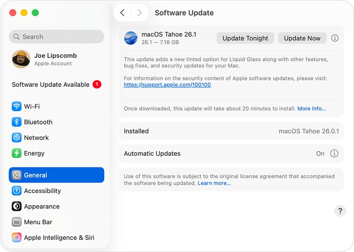 Macos Update on Mac