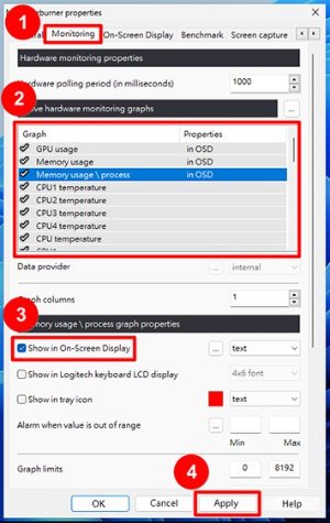 msi afterburner onscreen display