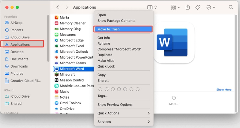 Uninstall Apps from Mac Finder