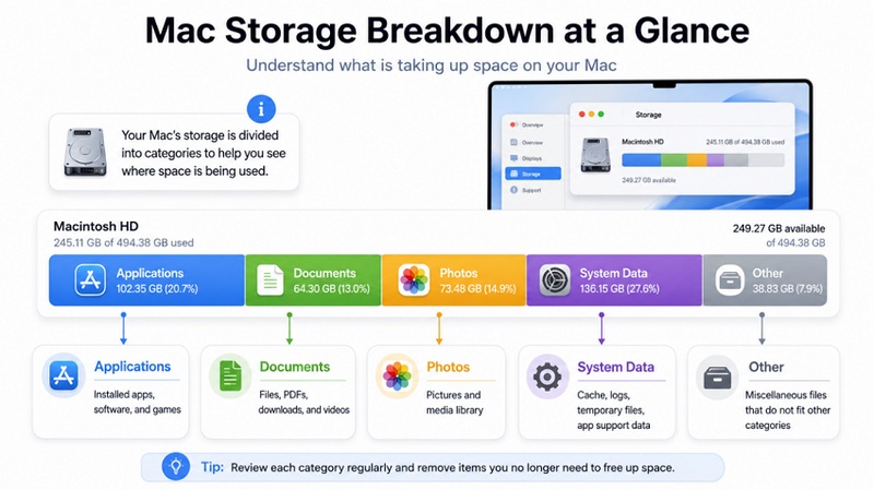 What Each Storage Category Means