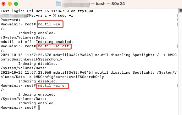 Spotlight 인덱스 재구성으로 mds_stores CPU 문제 해결