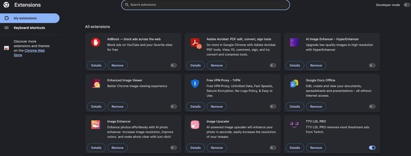 Remove Browser Extensions