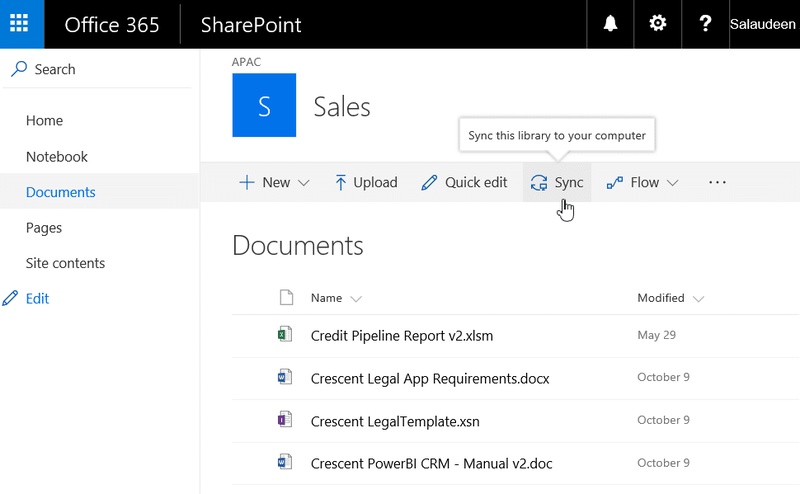 Sync Sharepoint Library to Your Device