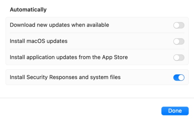 turn on mac automatic updates