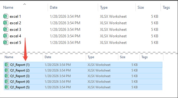 Batch Rename Excel Files in Windows Explorer