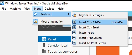 Insert Ctrl Alt Del to Mac Via Virtualbox