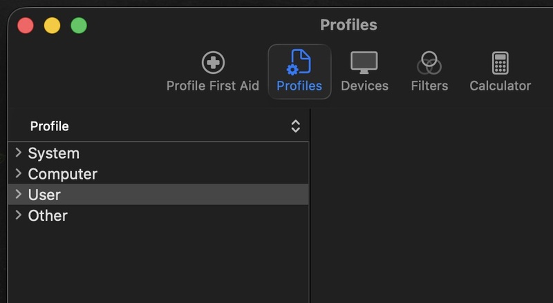 Mac Profile First Aid