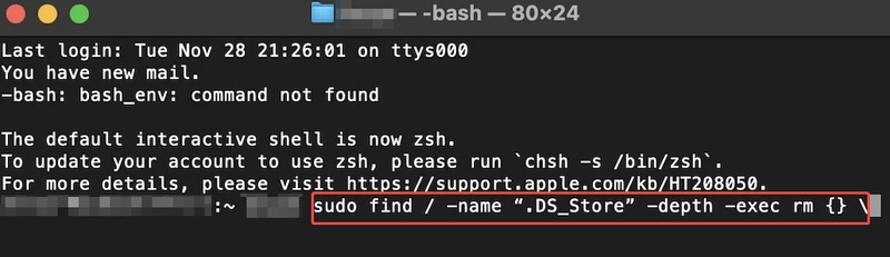 Mac Terminal Remove Hidden Metadata Files
