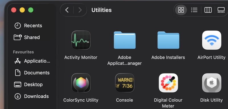 Open Mac Task Manager Via Finder