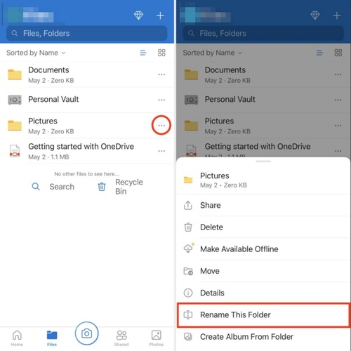 Rename Excel Files in Onedrive
