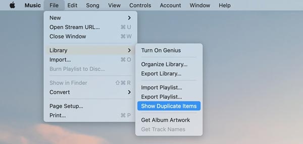 Show Duplicate Items in Mac Music App
