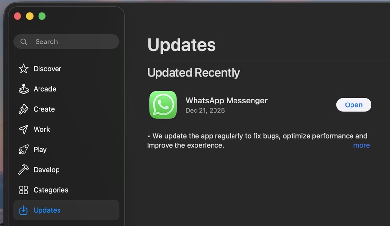 Update Apps on Mac App Store
