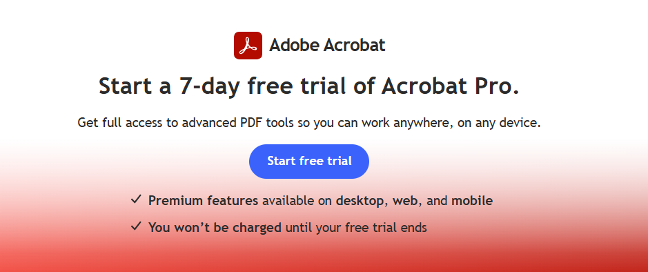 acrobat free trial