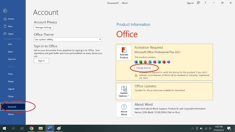 activar microsoft office 2021