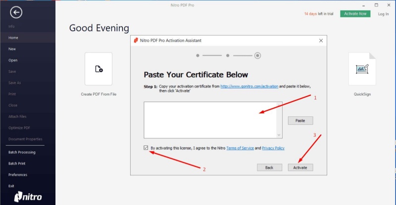  activate nitro pdf pro for free