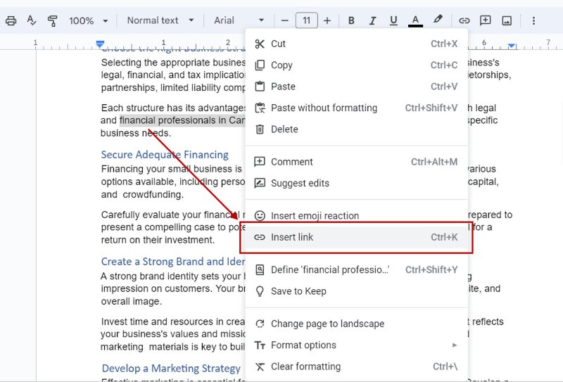  add hyperlink to pdf with google docs