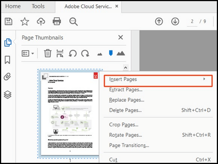 add pages to pdf acrobat