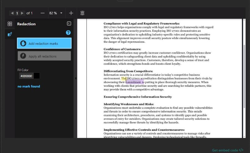 add redaction avepdf