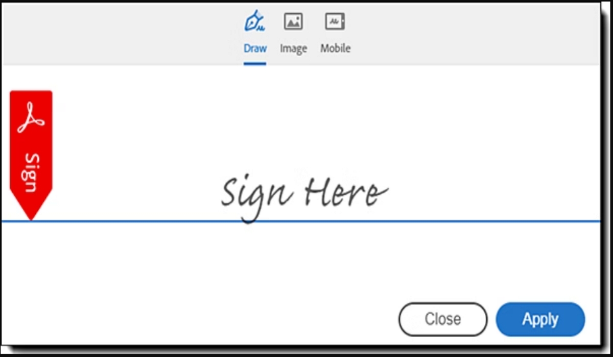 add signature in pdf using adobe