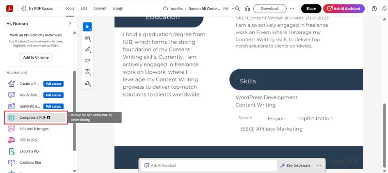 adobe acrobat online pdf compressor