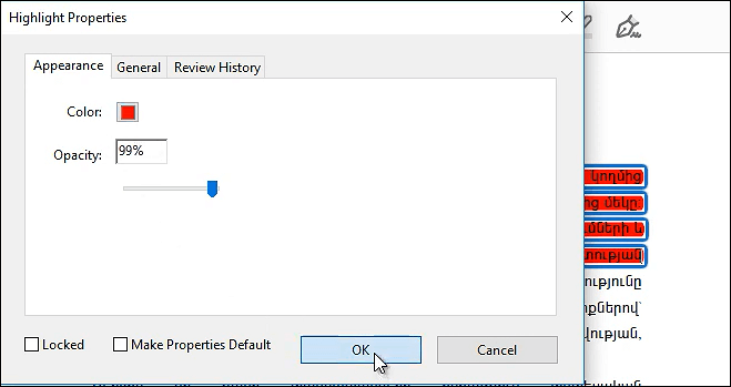 change highlight color in adobe reader