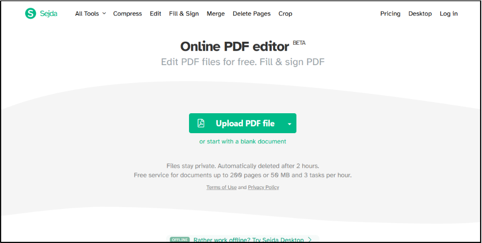 sejda pdf reader