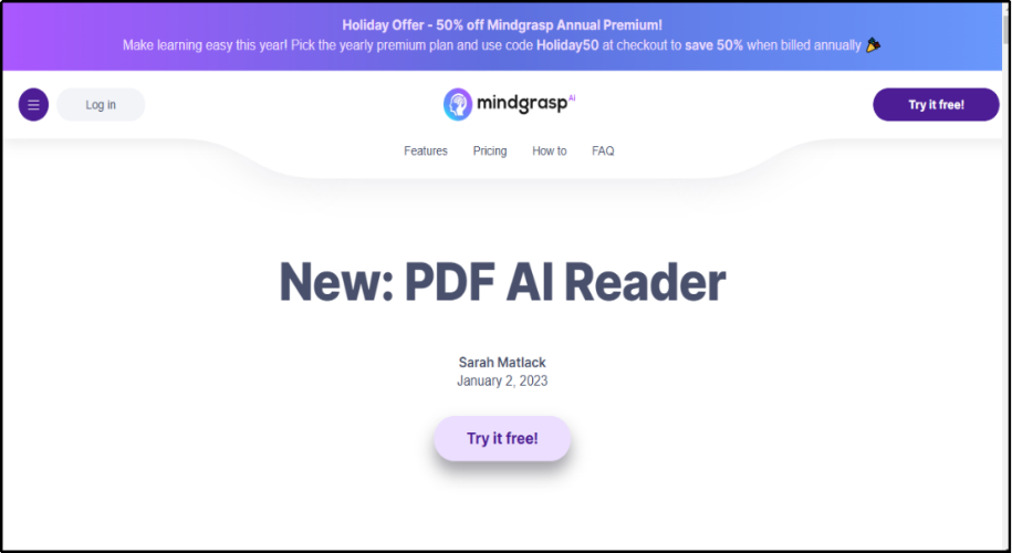 Mindgrasp AI PDF Reader