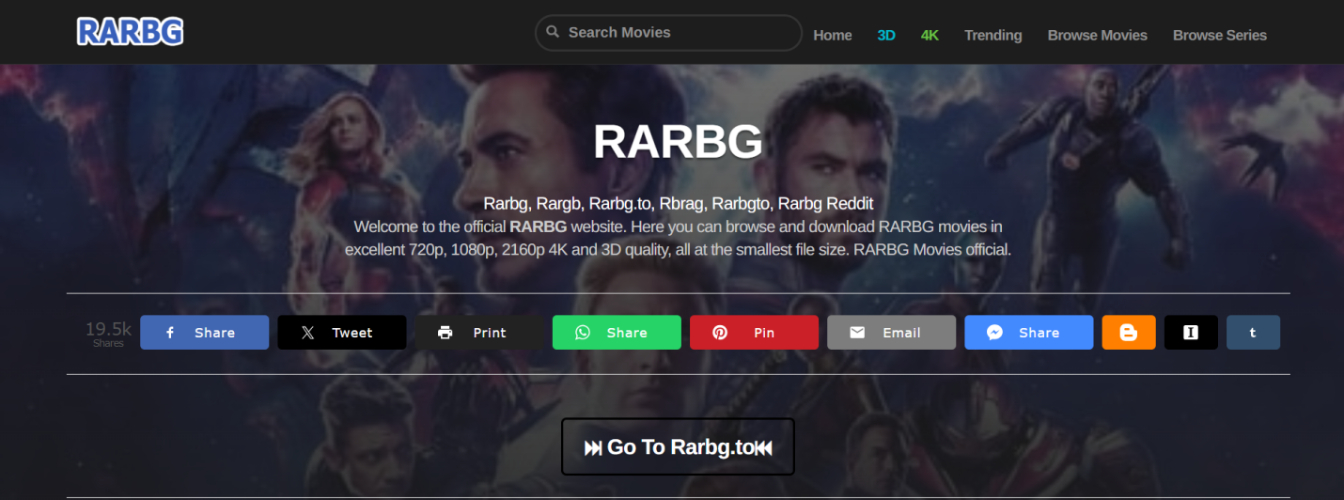 RARBG-audiobook torrenting site