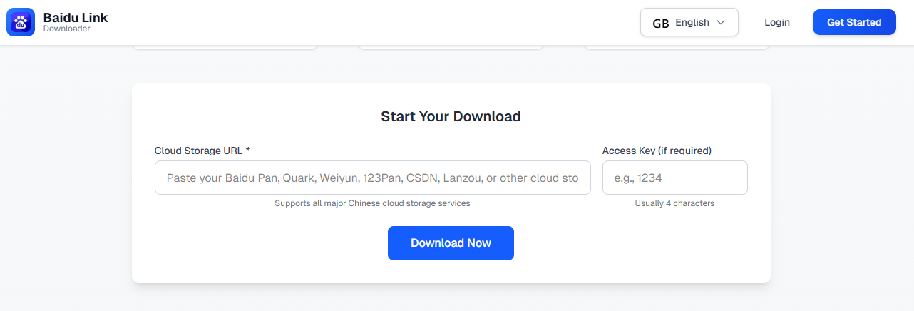 baidu download link generator