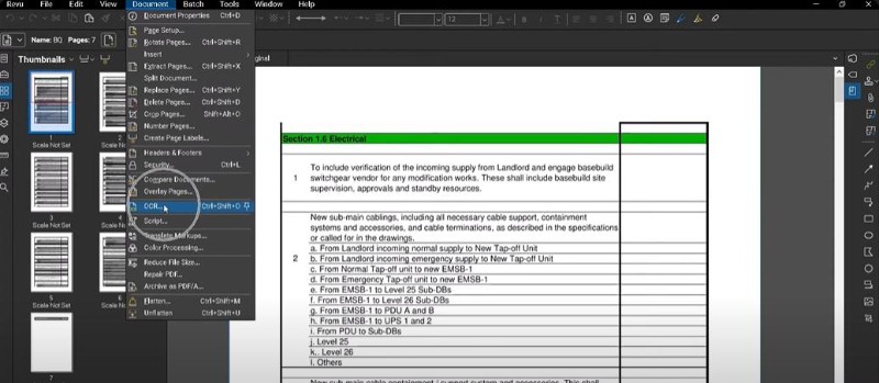 bluebeam ocr
