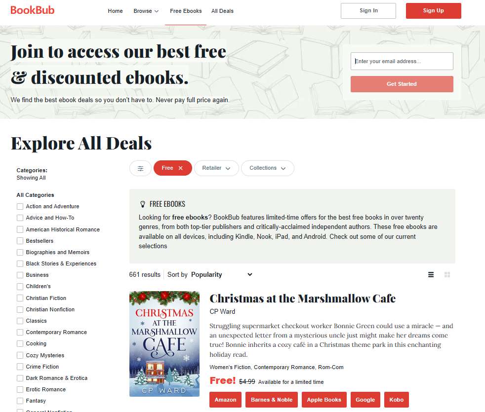 bookbub free ebooks