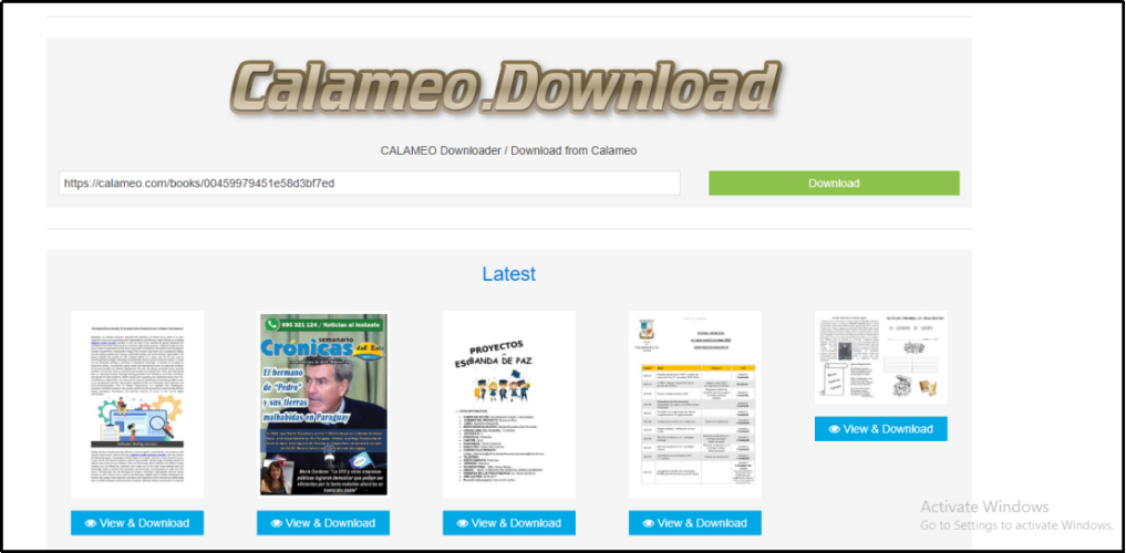 calameo download online tool