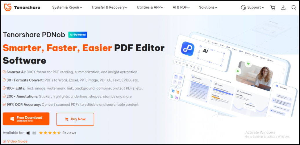 tenorshare pdf downloading page