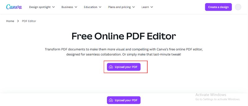 canva upload your pdf mirror pages