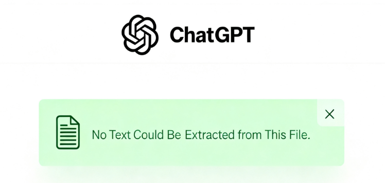chatgpt no se pudo extraer texto de este archivo
