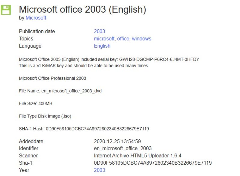 choose a trusted website to download office 2003