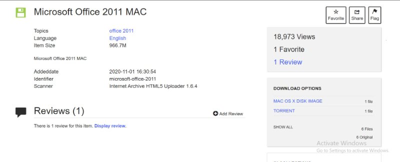 elegir la versión de mac de Office 2011