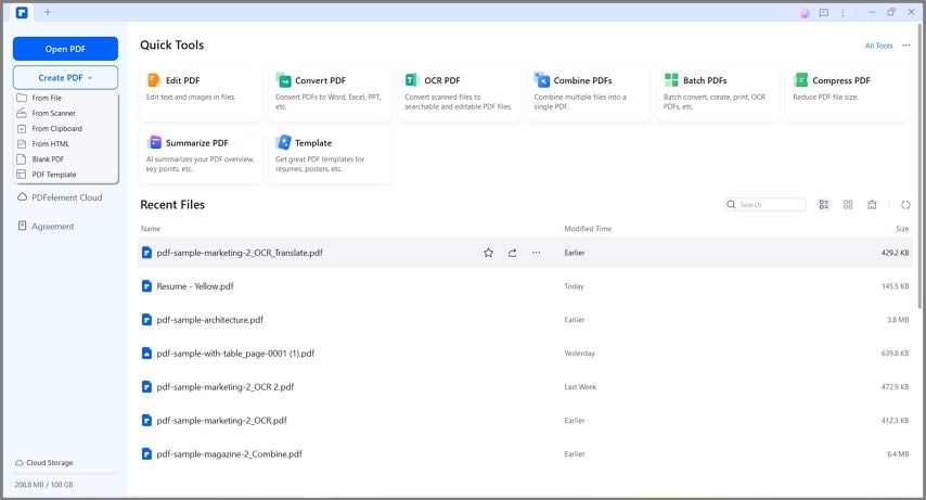 click open files to upload your pdf