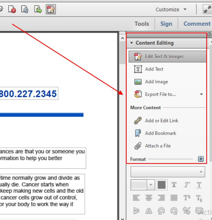 click trashcan icon adobe
