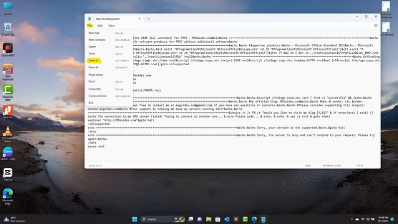 cmd script file