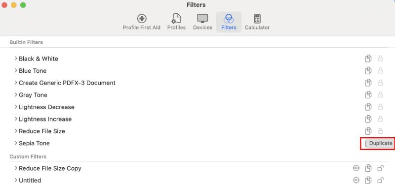 colorsync utility duplicate