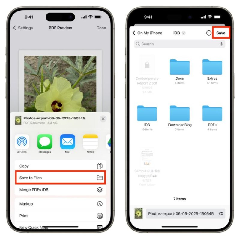 combine screenshots into one pdf on iphone