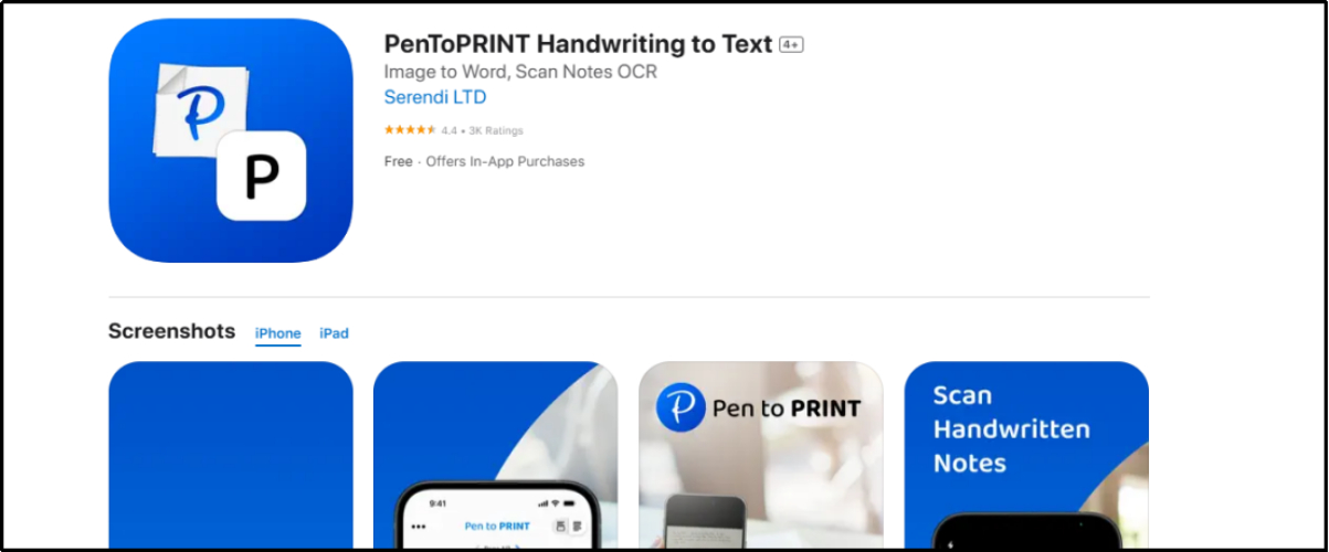 PenToPrint Handwriting to Text